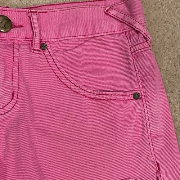 NWOT Free People Pink Cut Off Denim Shorts - Picture 3 of 7